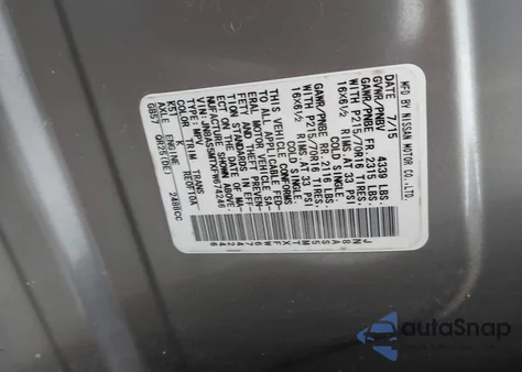 2015 Nissan Rogue Select S from USA, damaged, VIN JN8AS5MTXFW674246